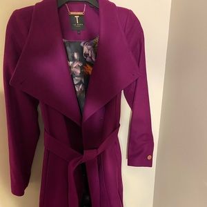 Ted Baker Magenta Lorili woman’s Wrap Coat